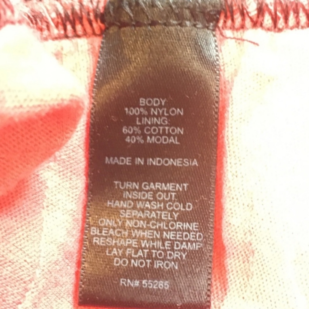 Neon Coral EXPRESS Mini Skirt Ruffled Tiered Layered Orange Size Sm - Picture 3 of 5